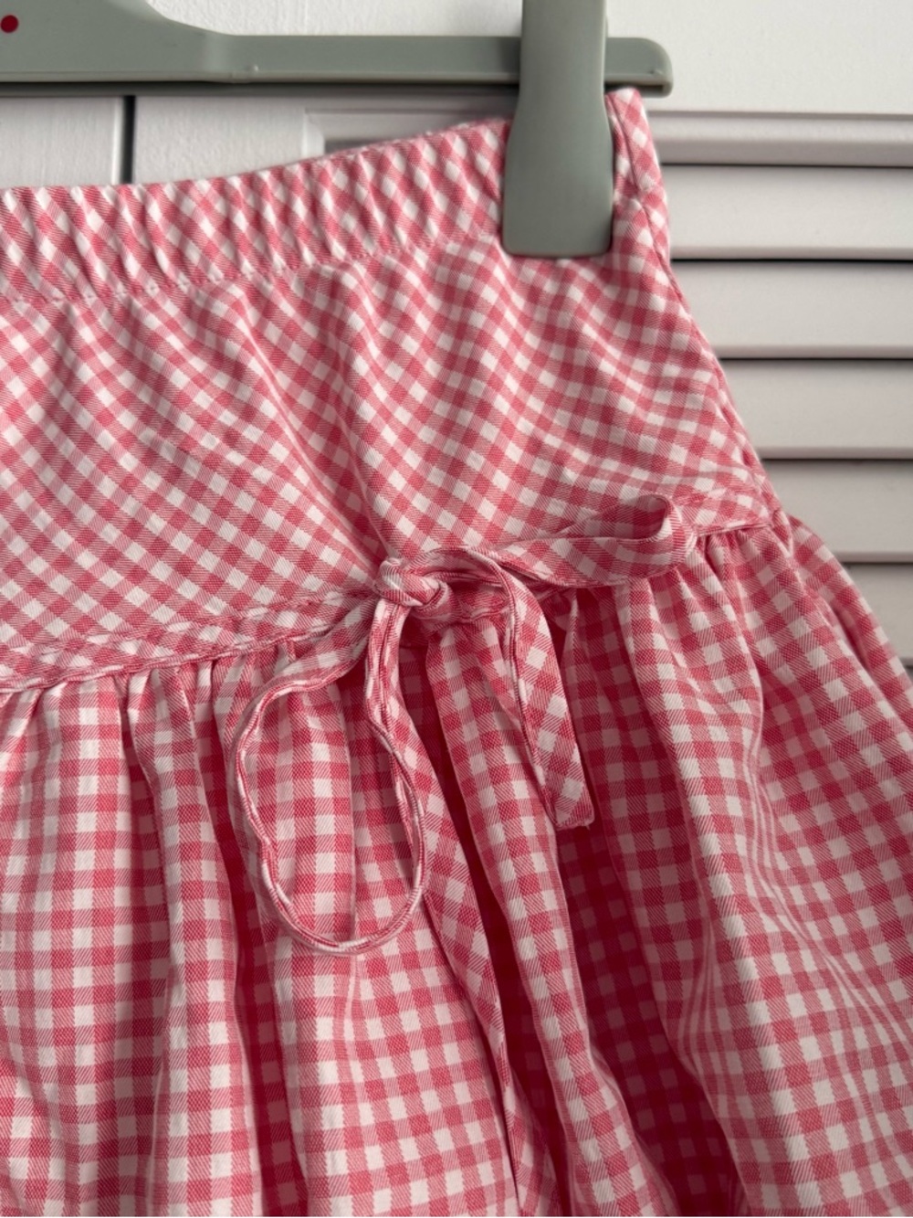 Pink Gingham Bubble Mini Skort - Picture 2 of 8